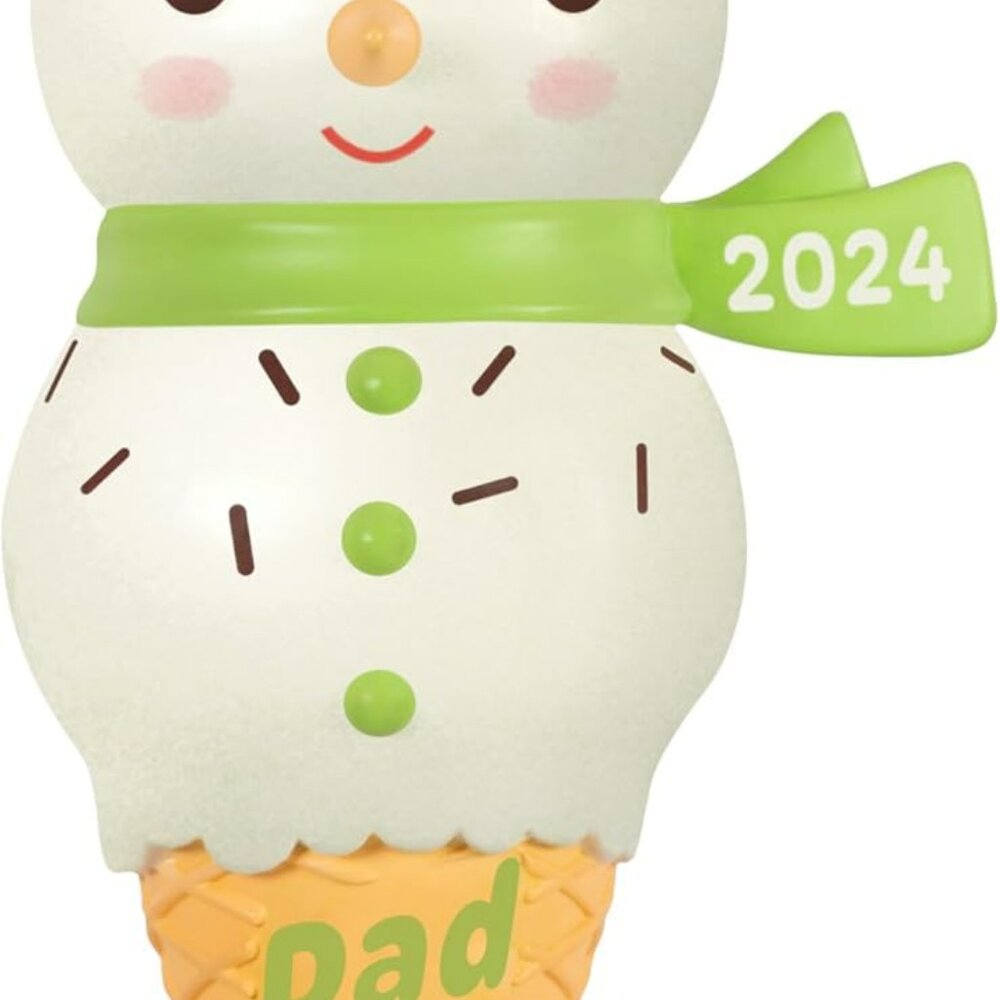 3/$15 NWT Hallmark Keepsake Christmas Ornament -  Dad Snowman Ice Cream Cone